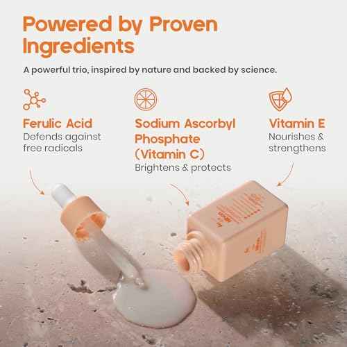 NIHON Antioxidant Serum - Kojic Acid + Ferulic Acid & Vitamin E and Vitamin C Serum for Face - Brightens, Evens Tone & Protects - Clean, Fragrance-Free, Cruelty-Free - 30ml