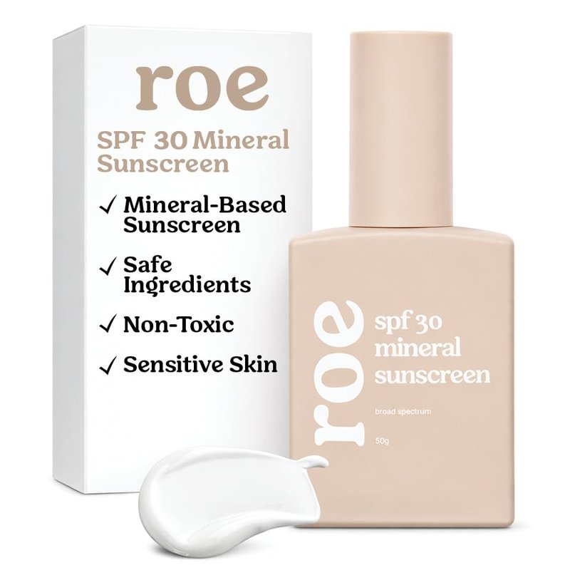 Roe Wellness- Baby Sunscreen Mineral & Reef Safe, Zinc Oxide, Non-Toxic Ingredients SPF 30 | Great For Toddlers, Kids, Newborns & Babies | Non-Greasy, Paraben-Free