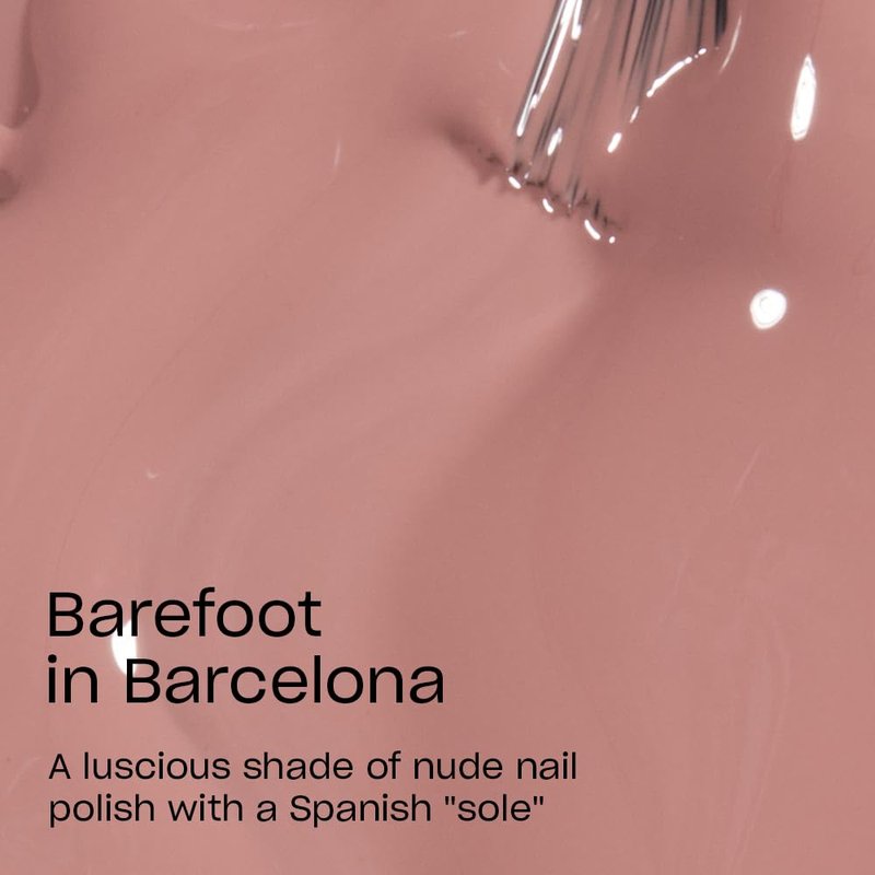 OPI Nail Lacquer, Barefoot in Barcelona, Nude Nail Polish, 0.5 fl oz