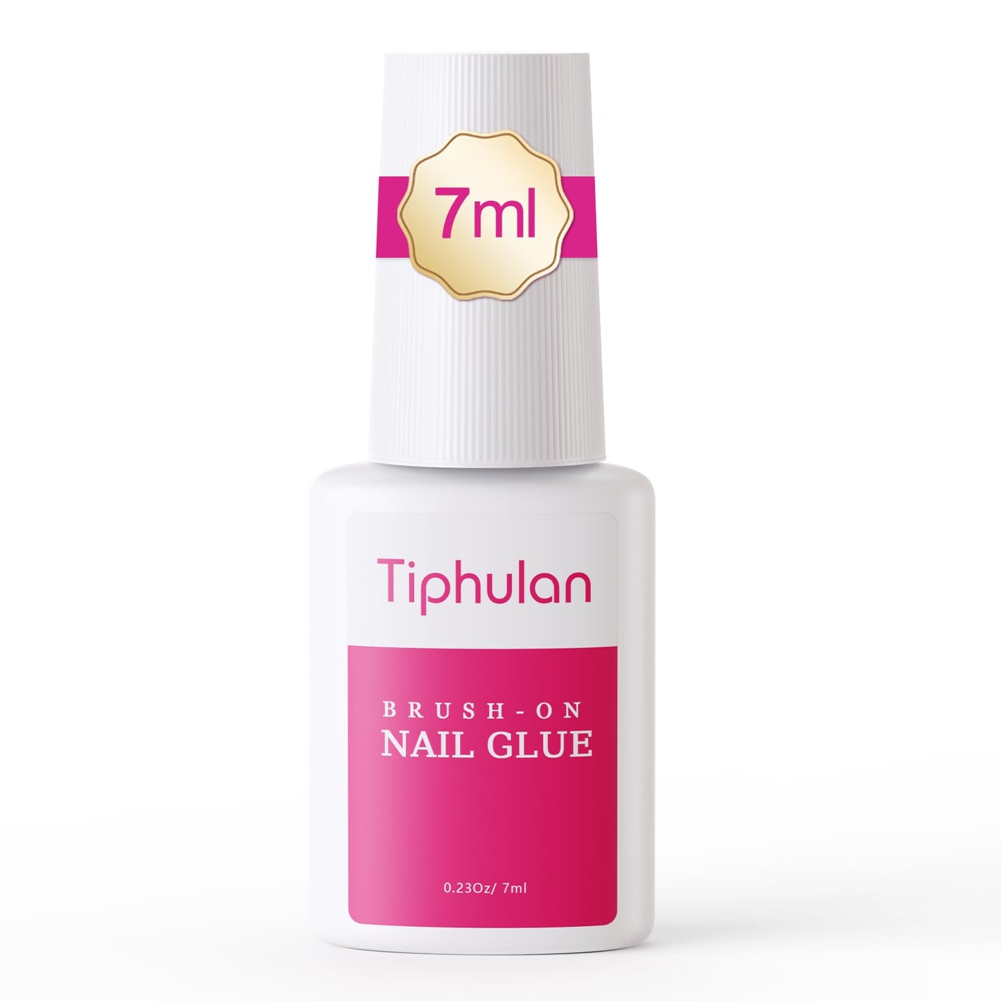TIPHULAN 7ml Brush On Nail Glue for Press On, Acrylic Nails - Super Strong, Durable & Long-Lasting, Mess Free, Travel Friendly, 0.23 oz