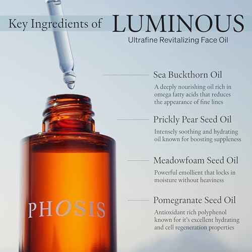 Luminous Ultrafine Revitalizing Face Oil for Women ? Lightweight Facial Glow Elixir with Sea Buckthorn, Prickly Pear, Pomegranate & Meadowfoam ? Gua Sha Tool & Skincare Companion ? 30ml