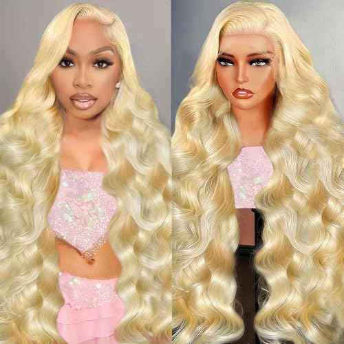 613 Lace Front Wig Human Hair 200 Density 13x6 HD Lace Front Wigs Human Hair Body Wave Blonde Wig Human Hair For Women 20 Inch Blonde 13x6 HD Lace Frontal Glueless Wigs Human Hair for Women