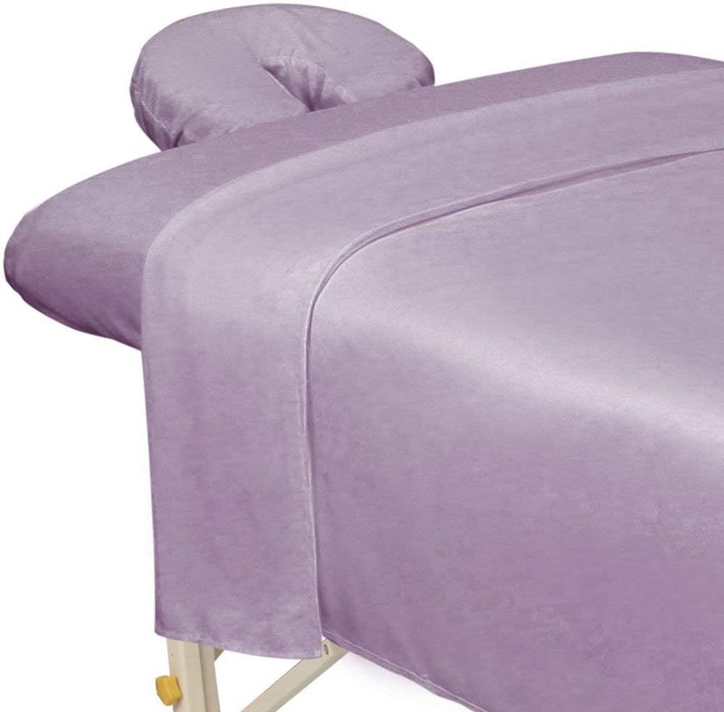 Premium Microfiber Massage Sheet Set - Ultra-Light, Stain & Wrinkle-Resistant | Lavender, 3-Piece Set