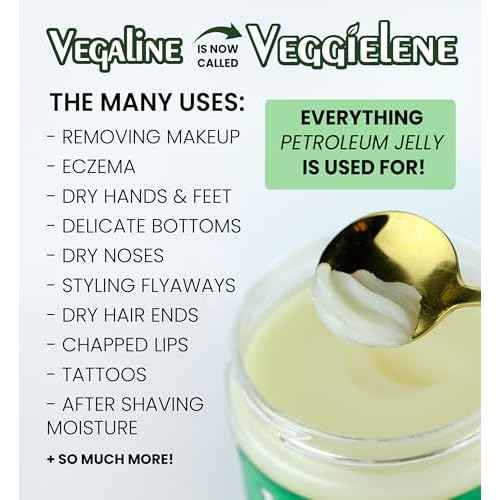 Beesaluxe Veggielene - 100% Natural, Vegan & Hypoallergenic Alternative to Petroleum Jelly - Unpetroleum - Lips, Hands, Baby, Makeup Remover and More (8 Ounce)