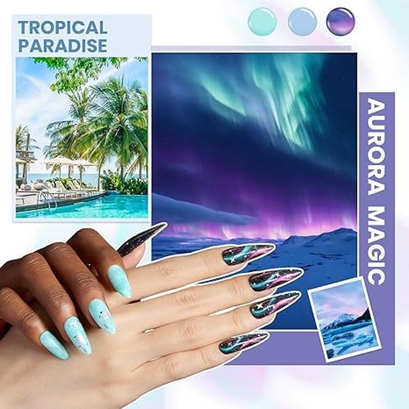 Beetles Gel Nail Polish Kit - 55 Colors Cat Eye Gel Set with UV Light | Base & Top Coats Included
