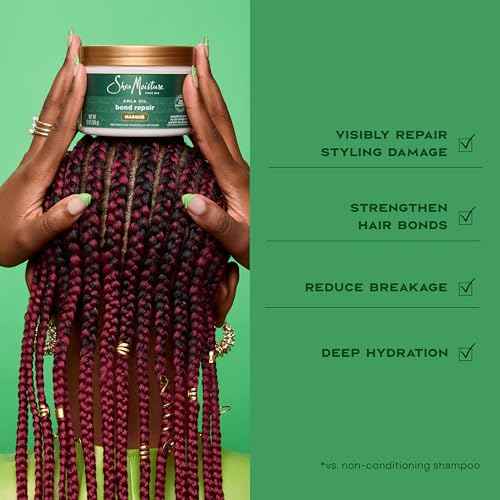 SheaMoisture Bond Repair Masque Amla Oil Deeply Moisturizes and Visibly Repairs Damage with Hydroplex Technology and Amla Oil for Stronger Hair with Restorative HydroPlex Infusion 11 oz
