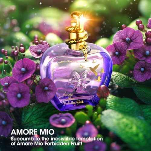 Jeanne Arthes - AMORE MIO FORBIDDEN FRUIT Eau de Parfum - Spray perfume for women - Fresh Floral Scent - Notes of Cassis, Raspberry Sorbet, Mandarin - Made in France - 3.38 Fl.oz