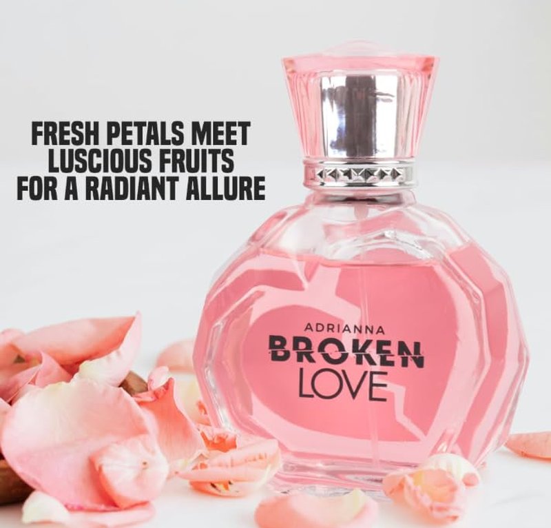 Adrianna Broken Love Eau de Parfum for Women - Sweet Floral Fruity Fragrance with Coconut & Velvet Musk | 3.4 fl oz