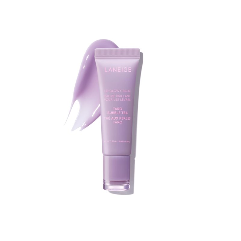 LANEIGE Lip Glowy Balm – Taro Bubble Tea | Lightweight Lip Care with Shea & Murumuru Butters for On-the-Go Hydration