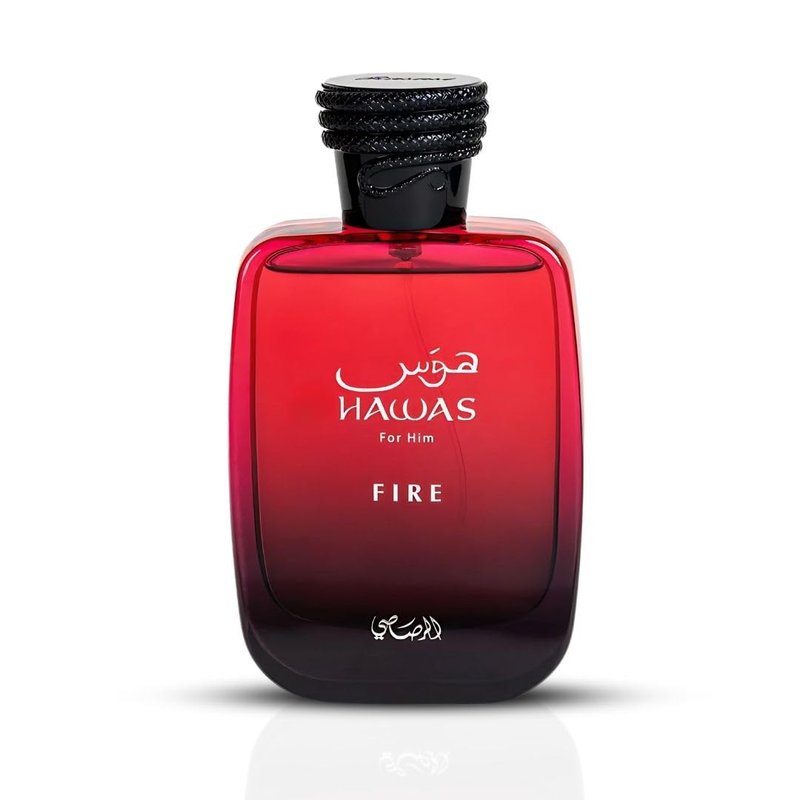Rasasi Hawas Fire Eau De Parfum Spray - Bold Arabian Perfume for Men | 100ML (3.4 Oz) - Captures Masculine Elegance