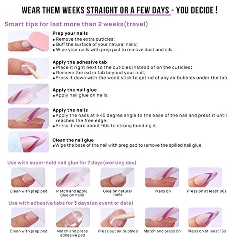 BTArtbox Press On Nails - Short Black French Almond Design | 32 Soft Gel Nails Kit with Glue & Adhesive Tabs
