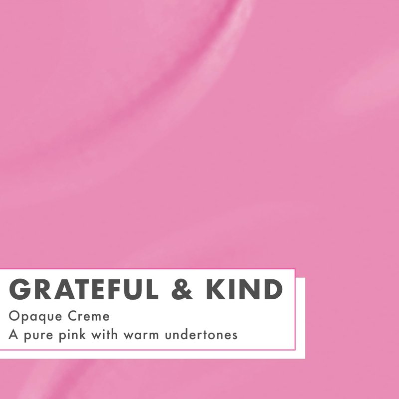Olive & June Long Lasting Nail Polish - Grateful & Kind Pure Pink | Gel-Like Finish | 15-Free Vegan & Cruelty-Free