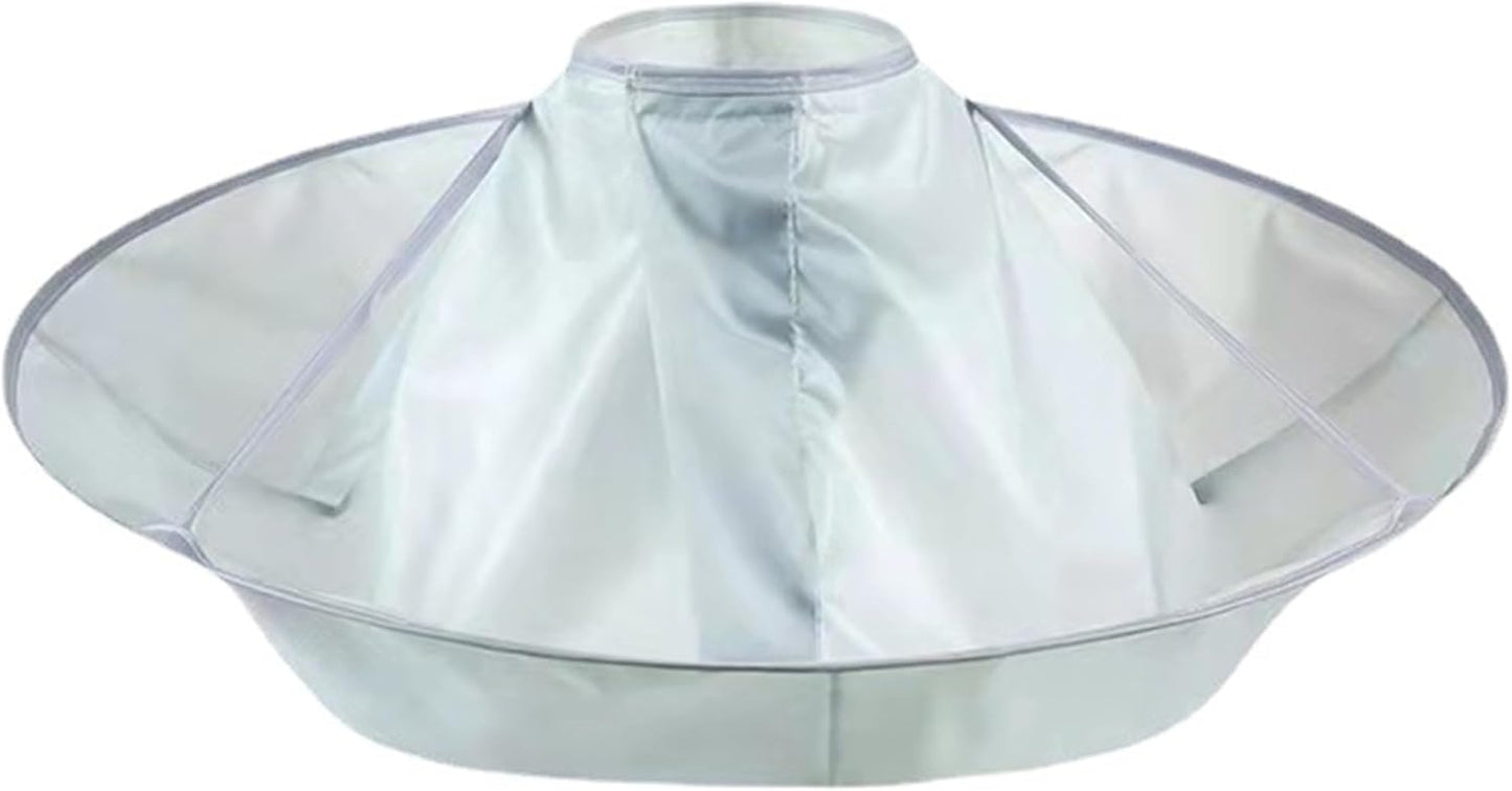 Waterproof Haircut Cape Umbrella, Portable Hair Clippings Catcher for Adults Kids, Reusable Hairdressing Cloak with Anti-Static Nylon (Easy Storage, Salon & DIY Home Use)