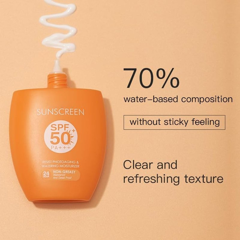 Broad Spectrum SPF 50 Sunscreen For Women, Weightless Travel Sunscreen Cream For All Skin Types, Water Resistant Sunblock, Lightweight, Oil Free - 1.76 OZ