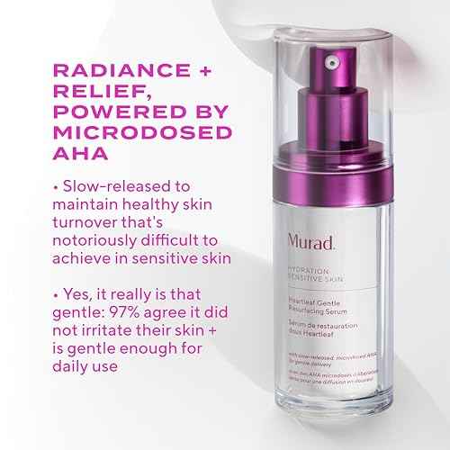 Murad Heartleaf Gentle Resurfacing Serum ? Low-Dose Glycolic Acid, AHA and Heartleaf Comfortably Exfoliates Senstive Skin to Improve Radiance and Smooth Fine Lines & Wrinkles ? 1.0 Fl Oz