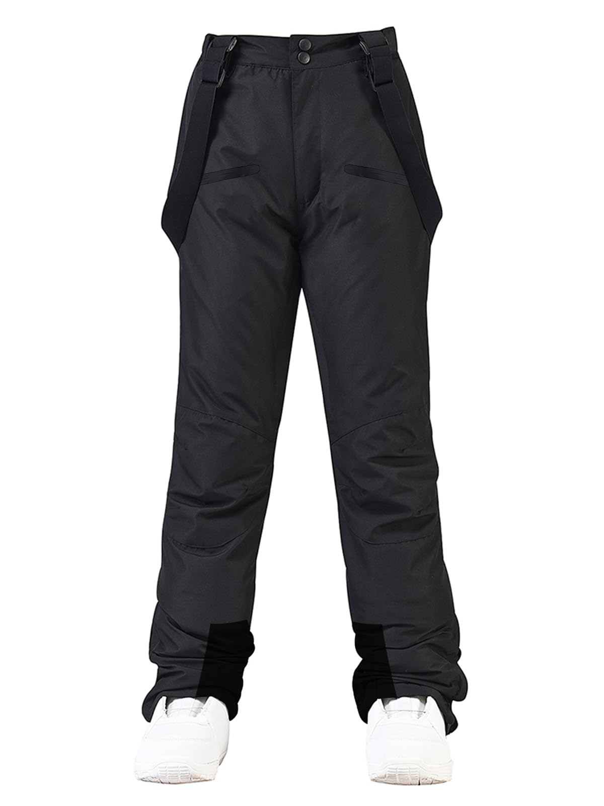 SnowElve Womens Ski Pants Insulated Snow Pants Waterproof Winter Outdoor Hiking Pants Adjustable Waist Snowboard Pant(TY-2021-2,Black,S)