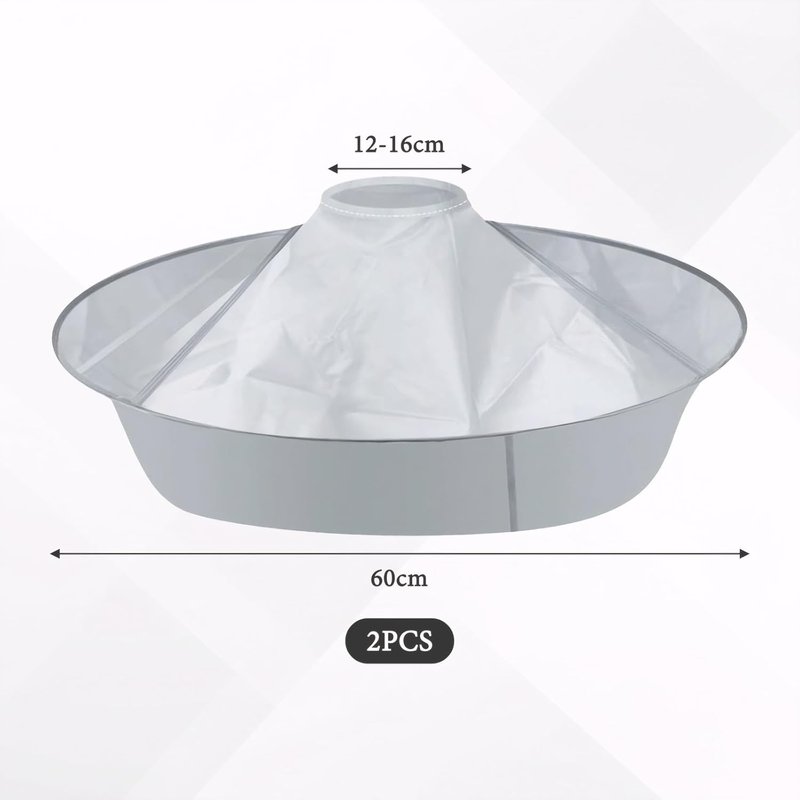 Skiennix Hair Catcher - Waterproof Foldable Hairdressing Umbrella Cape for Adults & Kids | Light Grey