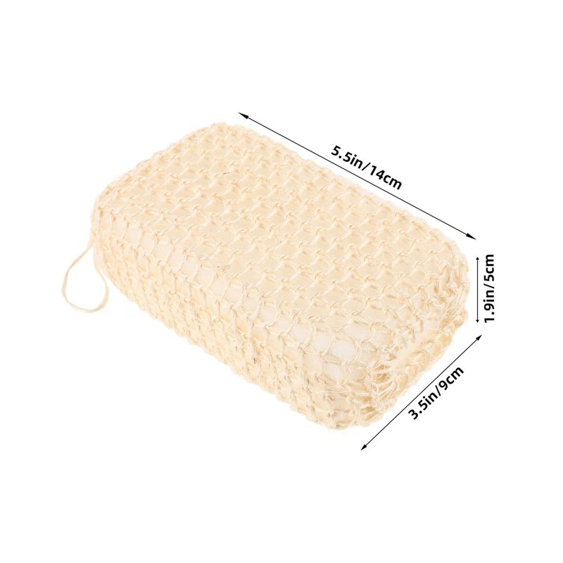 PartyKindom Natural Jute Bath Sponge Exfoliating Shower Scrubber for Body Cleansing 1-Pack Soft Sponge for Adults Spa Home Use