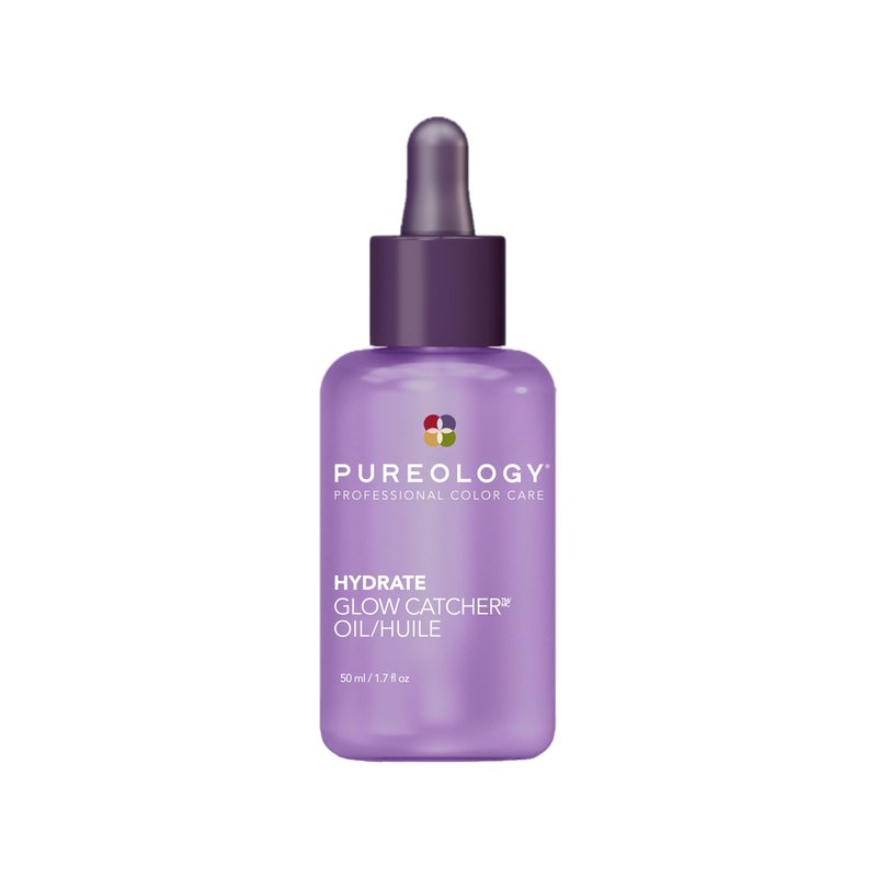 Pureology Hydrate Glow Catcher Hair Oil - Up to 72 Hours of Hydration & Shine, All Day Frizz Control, For Dry Hair, Lightweight Heat Protectant, Color Safe