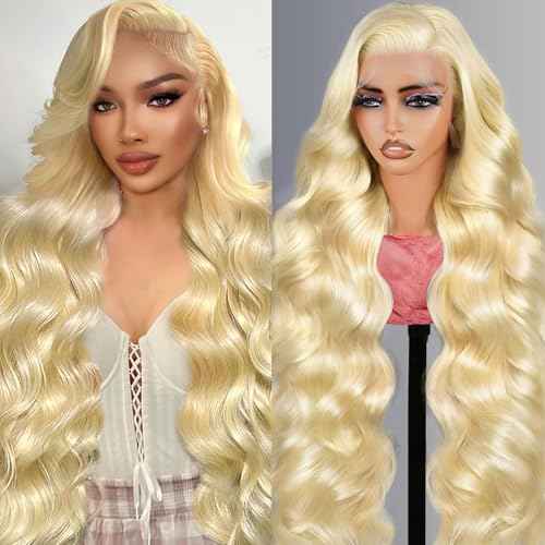 613 Lace Front Wig Human Hair 250 Density Blonde Wig Human Hair 13x6 HD Lace Frontal Wigs Body Wave Lace Front Wigs Human Hair Pre Plucked 613 18 Inch