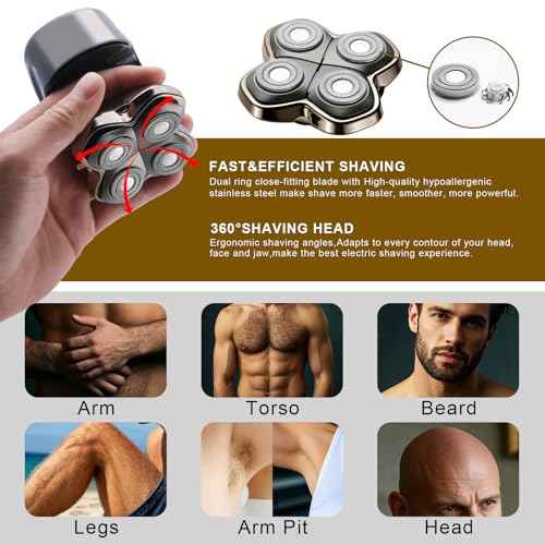 Shaver PRO 4 Head Replacement Blade Compatible with Skull Pitbull,Butterfly kiss pro & Palm Shavers,Electric Shaver & Head Shaver Blade for Bald Head Shavers for Men/Women (2 Pcs)