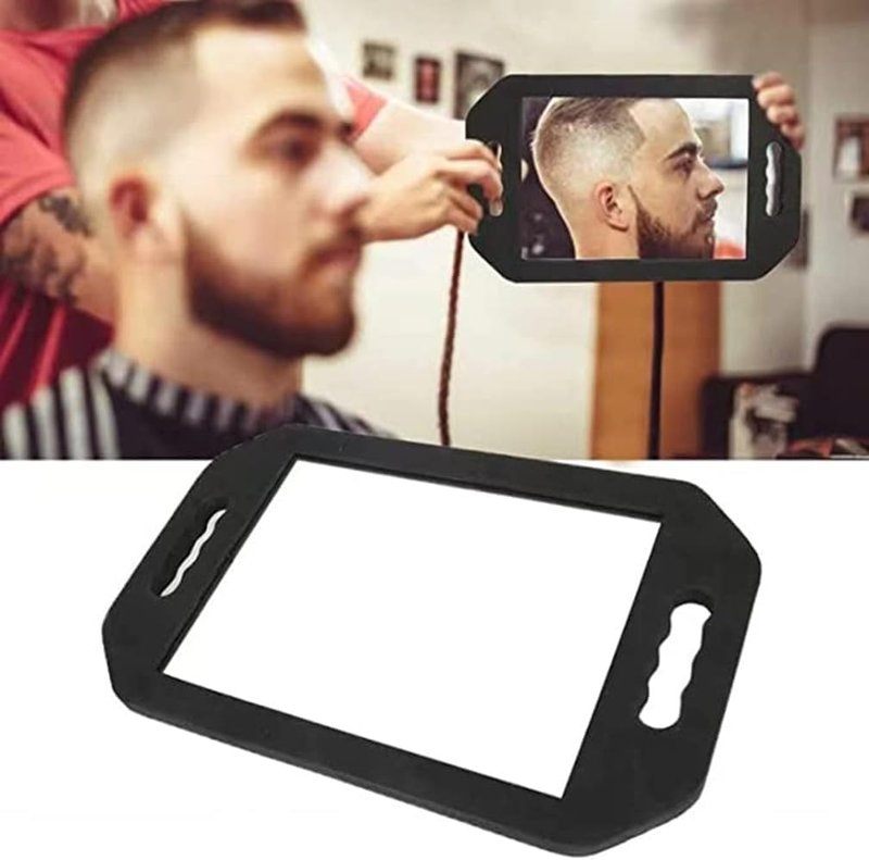 Large Handheld Mirror Set - Professional Barber Mirror with Comb | Salon Hair Stylist Accessories