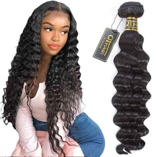 QTHAIR 16A Human Hair Loose Deep Wave Human Hair Bundle 26inch Loose Deep Wave Natural Black Color Soft Wave100% Unprocessed Brazilian Virgin Hair 1 Bundle 100g only