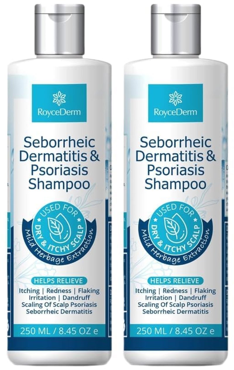 Seborrheic Dermatitis & Psoriasis Shampoo - Relieves Itching, Flaking & Scaling | 2 Pack for Dry Itchy Scalp