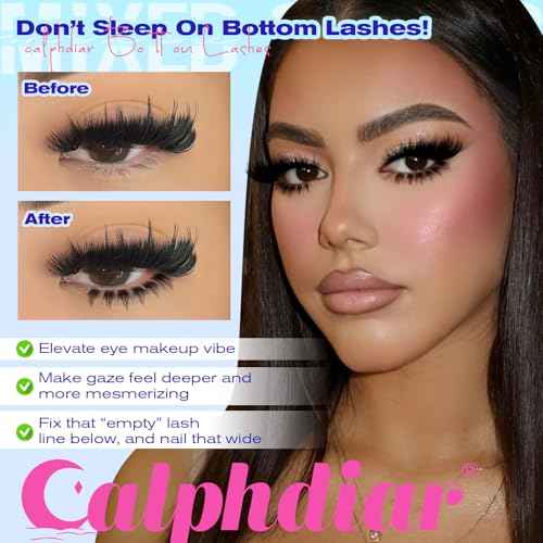 Spiky Bottom Lashes Individual Thick Volume Bottom Lash Clusters Manga Lower Eyelash Extensions 6-8MM Wispy Bottom Cluster Lashes 240pcs DIY Bottom Lash Extension at Home by calphdiar