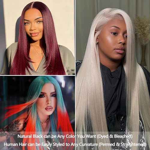 12A Human Hair Bundles 16 18 20 Inch Straight Bundles Human Hair 100% Unprocessed Brazilian Virgin Weave 3 Bundles Deals Thick & Tangle Free¡¦
