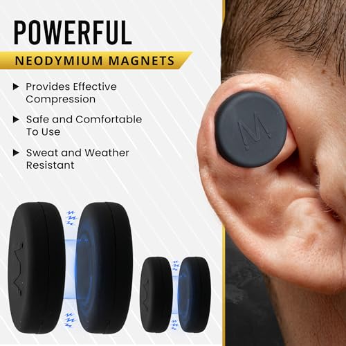 MagnetRX¢ç Cauliflower Ear Magnets ? 8 Multi?Size Magnets & Spacer with Case ? Compression Ear Magnet for Cauliflower Draining, Pressure Earring for Keloids, BJJ, Wrestling & MMA Treatment & Prevention