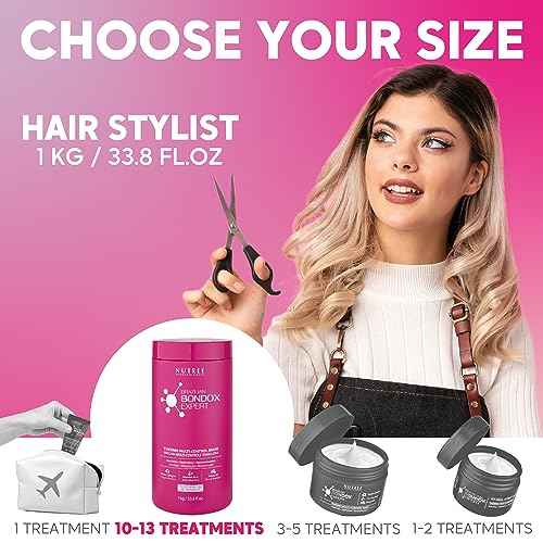Hair Treatment Masks ? Brazilian Bondox Thermal Repair Mask for Frizzy,Damaged Hair ?With Collagen from Seaweed & Almond Oil ? Intensive Moisture & Straightening Treatment(BRAZILIAN BONDOX 33.8 fl.oz)