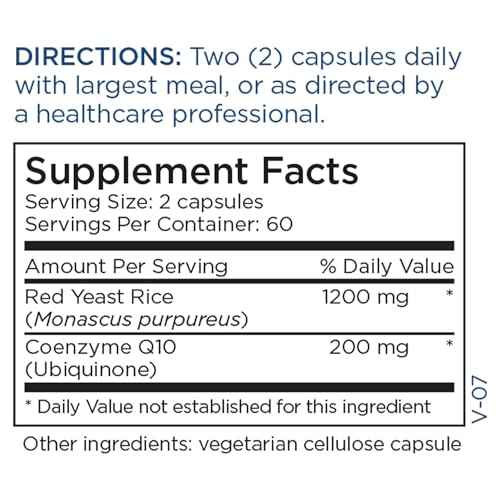Metabolic Maintenance Red Yeast Rice with CoQ10 - Provides Energy Production + Cardiovascular Health Support - Co Enzyme Q-10 + Red Yeast Rice Antioxidant Supplement (120 Capsules)