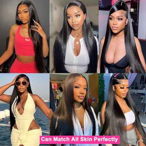 Straight Lace Front Wigs Human Hair Pre Plucked 13x6 Lace Front Wigs Human Hair Wigs for Black Woman Brazilian Frontal Wigs Human Hair Glueless Wigs Human Hair Natural Color 18 Inch
