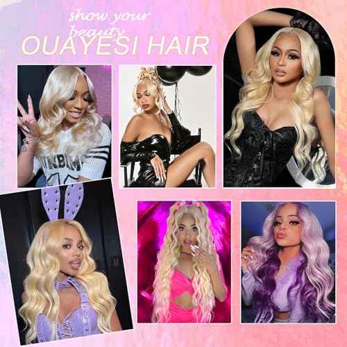 613 Bundles Human Hair Body Wave Blonde Bundles Human Hair 16 18 20 Inch 100% Unprocessed 12A Brazilian Virgin Raw Weave Bundles Human hair Blonde Bundle Body Wave Extensions for Women