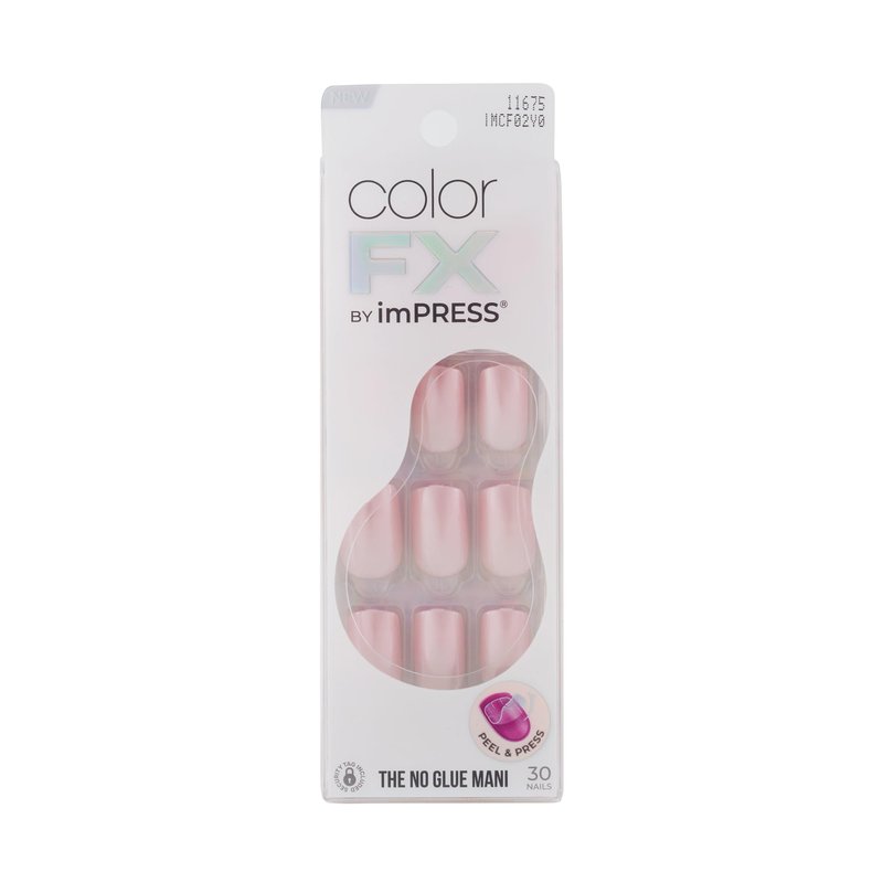 KISS Impress Color FX No Glue Mani 30 Pcs Press on Nails, Medium False Nails, Metallic Chrome & Cat Eye, Peel & Press, Hassle-Free Removal, Includes Manicure Stick, Prep Pad & File (Stay, Medium)