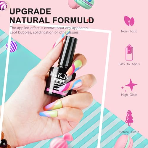 LKEE Gel Nail Polish Kit with U V Light 108W, 65 Pcs Gel Nail Polish Set All Season Gels Nail Kit Essential Manicure Tools for DIY Nails Art Gifts for Women (36KIT-color 1)