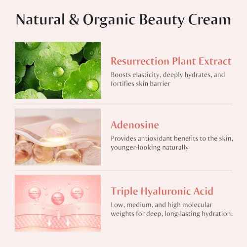 [Redence] 5% Niacinamide & Triple Hyaluronic Acid Skin Barrier Moisturizer Cream for Even Tone, Deep Hydration & Sensitive Skin Care, 1.69 fl oz