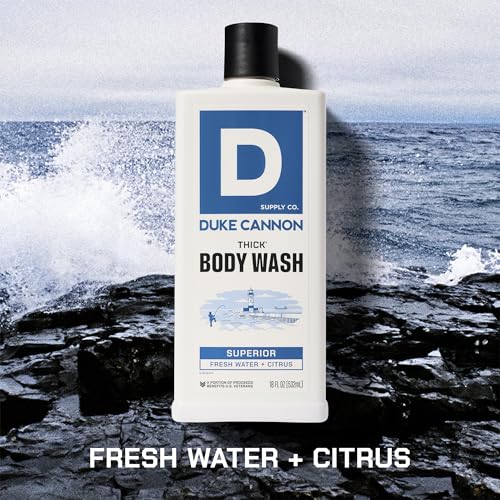Duke Cannon Thick Body Wash - Superior, Men¡¯s Premium Body Wash, Deep Clean, Refreshing Scent, Large 18oz Bottle, Sulfate-Free, Moisturizing Formula (3 Pack)