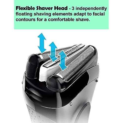 Series 3 Replacement Head 32B for Braun ProSkin Electric Shaver, S3 Wet and Dry Replacement Head Compatible with Braun 3040s 310s 340s-4 3000s Foil and Cutter (1 Count)