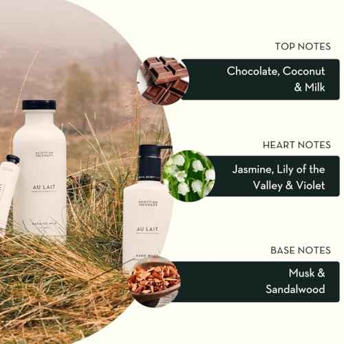 Scottish Fine Soaps Au Lait Extra Large Cleansing Bar, White, Oat & Chamomile Milk, 300g, Vegan Friendly, Chocolate & Coconut Scent