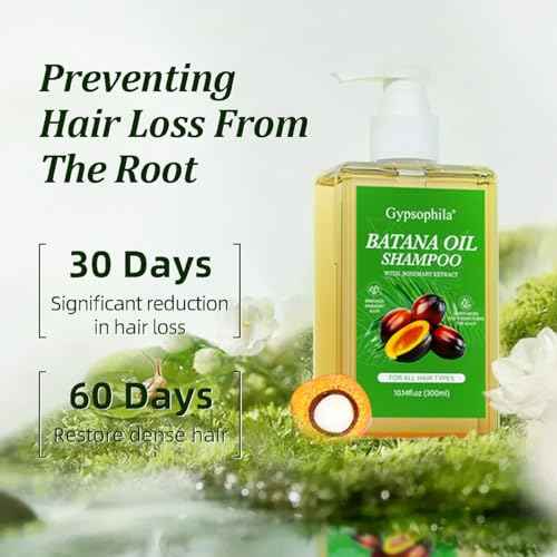 Batana Oil Shampoo for hair growth, Rosemary Shampoo,Nourishing & Rejuvenating for Softness & Volume, Suitable for Men & Women, Reduces Hair Loss (10.14 fl oz)