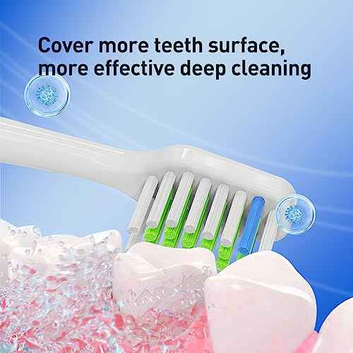 Toothbrush Replacement Heads Compatible with WaterPik Complete Care 5.0 & 9.0(WP-861/CC-01), 6 Count (White)