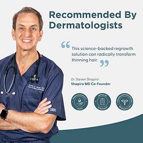 Shapiro MD Hair Growth Experts Minoxidil 5% Topical Solution for Men's Hair Growth, Serum Promotes Hair Regrowth by Reactivating Hair Follicles - 4 Month