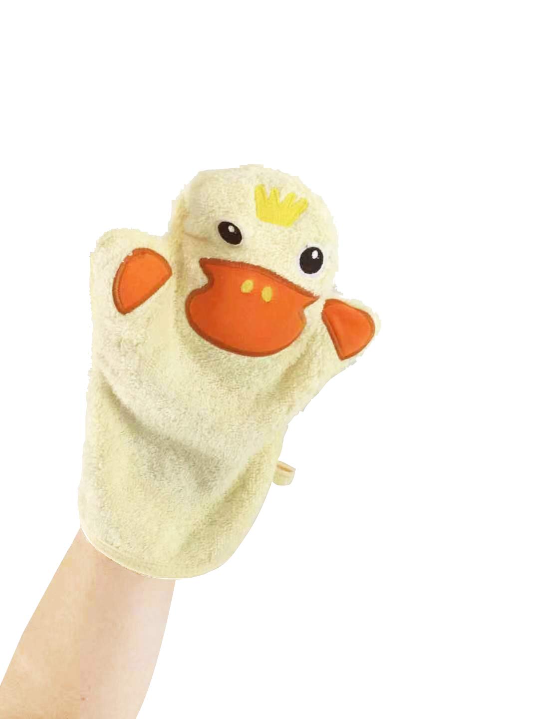 JN&LULU Baby Organics Bath Mitt Toddlers Bath Cotton and Soft Scrub Bathing Loofah Baby Shower Gifts (Duck)