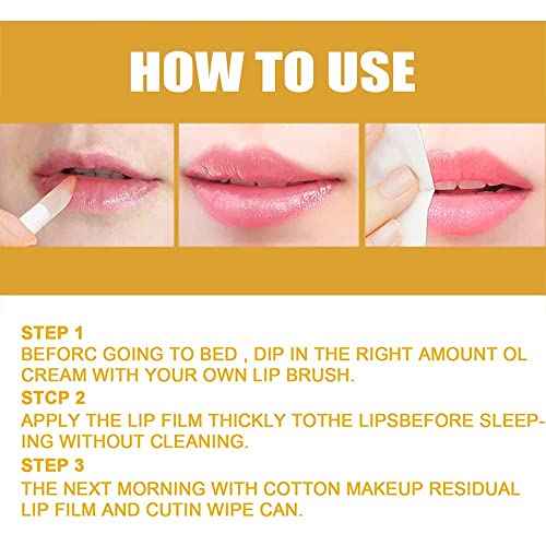 4PCS Bee Lip Balm Honey Pot - Honey & Strawberry Mask With Brush, Moisturizing & Hydrating, Prevents Dry and Cracked Lips, Reduces Lines - Lip Care Product