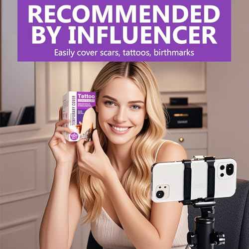 Tattoo Cover Up Makeup, Waterproof & Sweatproof Tattoo Concealer, Long-Lasting for Tattoos, Scars, Spots, Vitiligo, 2 Colors