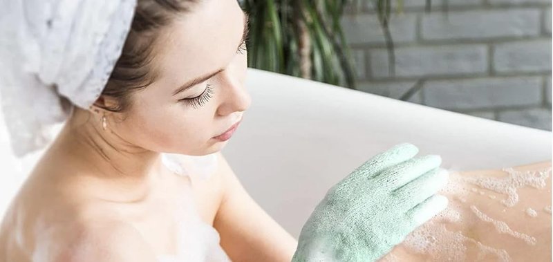 Exfoliating Bath Gloves, Body Scrub Gloves, Dead Skin Cell Remover for Beauty Spa Massage, Skin Shower Body Scrubber- (3 Pairs, 6 Pcs)