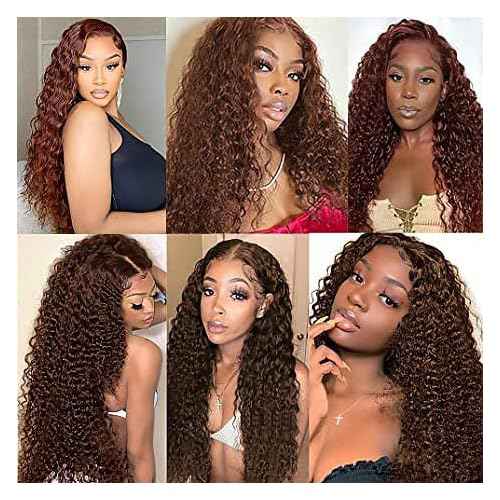 30 32 34 Inch Color #4 Bundles Human Hair Chocolate Brown Kinky Curly Human Hair Bundles Medium Brown Bundles Color #4 Curly Bundles Hair Weave Brown Bundles