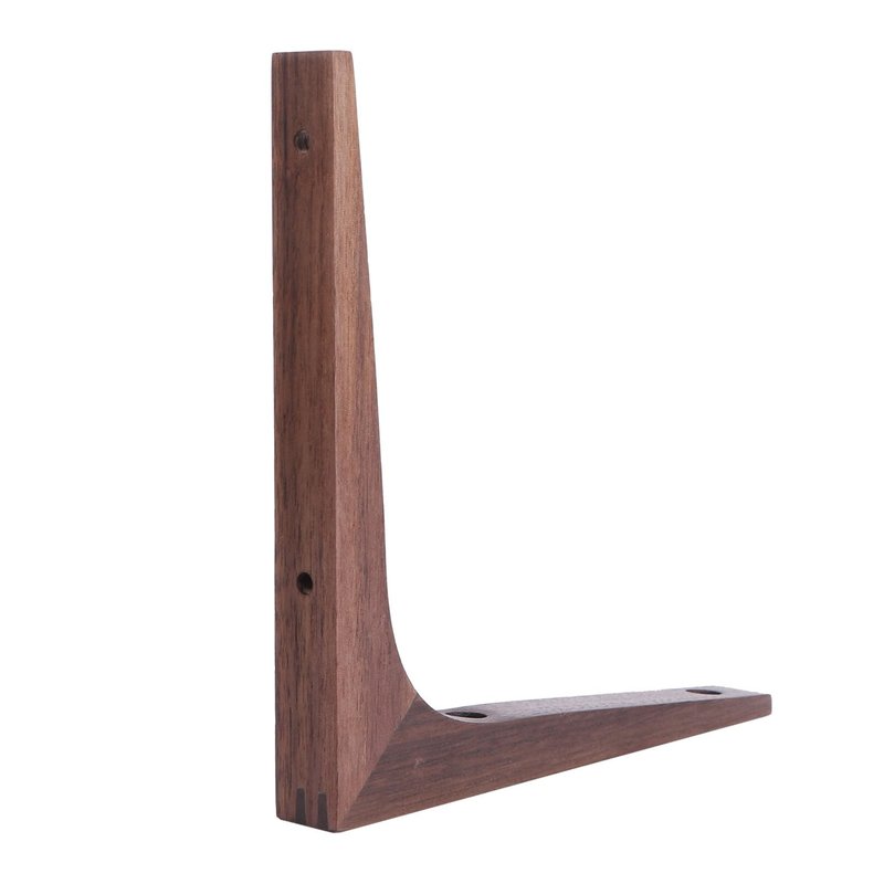 Scicalife Wooden Shelf Bracket 8In – Heavy Duty Floating Support Rustic Walnut Colour – for Wall Mounted Shelves Coffee Bar Bookshelf Decor for Solid Wood Oak Teak Shelves
